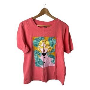 Bijou Karman Pink Graphic Short Sleeve T-Shirt Women's Size S